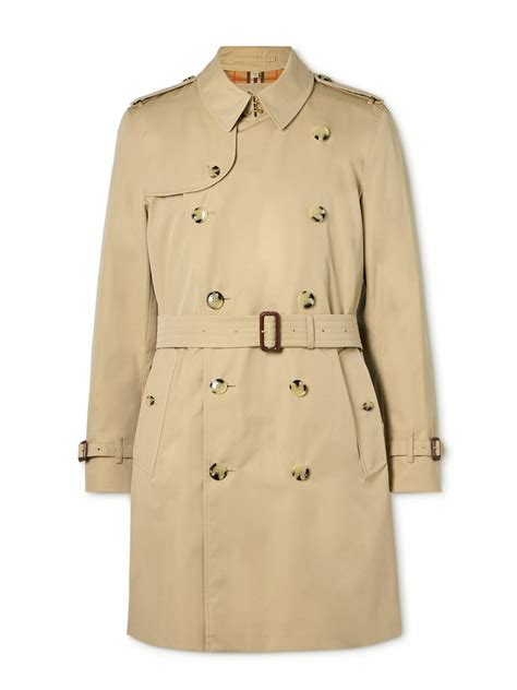 burberry double-breasted cotton-gabardine trench coat|Altro.